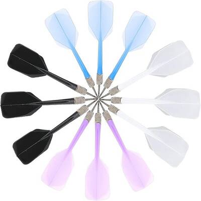 12Pcs 4 Colors ABS Dart Shaft and Flights