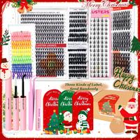 Eyelash Extension Kit, 1 Box Individual Lashes Clusters Diy Lash Extensions Kit & Lash Glue & Tweezers, Professional Eye Make...
