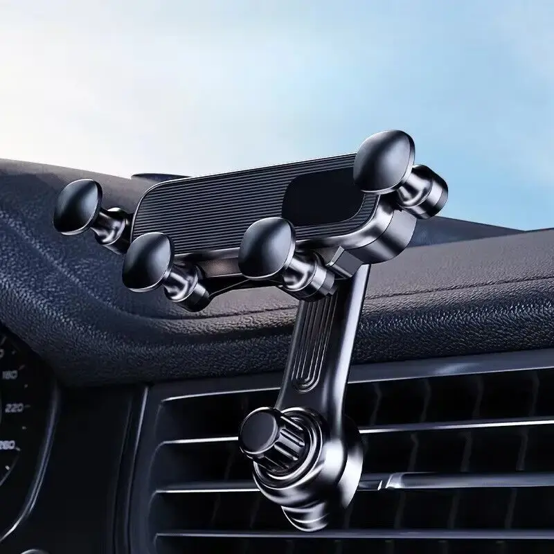 Car Vent Phone Mount Gravity Cell Phone Holder[Never Blocking]Vent With 360 ° Rotating Extension Rod Arm, Hands Free Univers...
