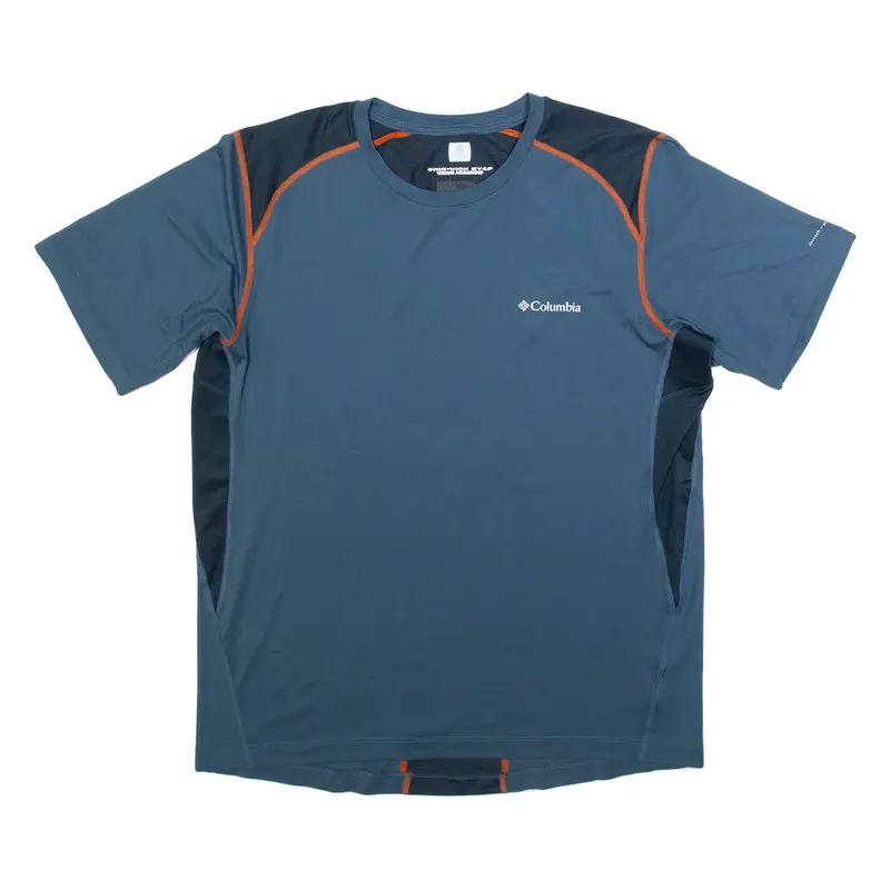 COLUMBIA Mens T-Shirt Blue M