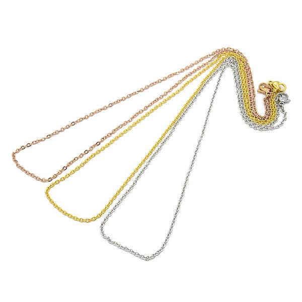 Unisex 304 Stainless Steel Cable Chain Necklaces