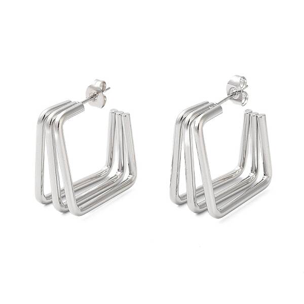 Tarnish Resistant 202 Stainless Steel Stud Earrings
