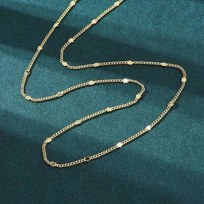 Brass Curb Chains with Star Necklace for Women