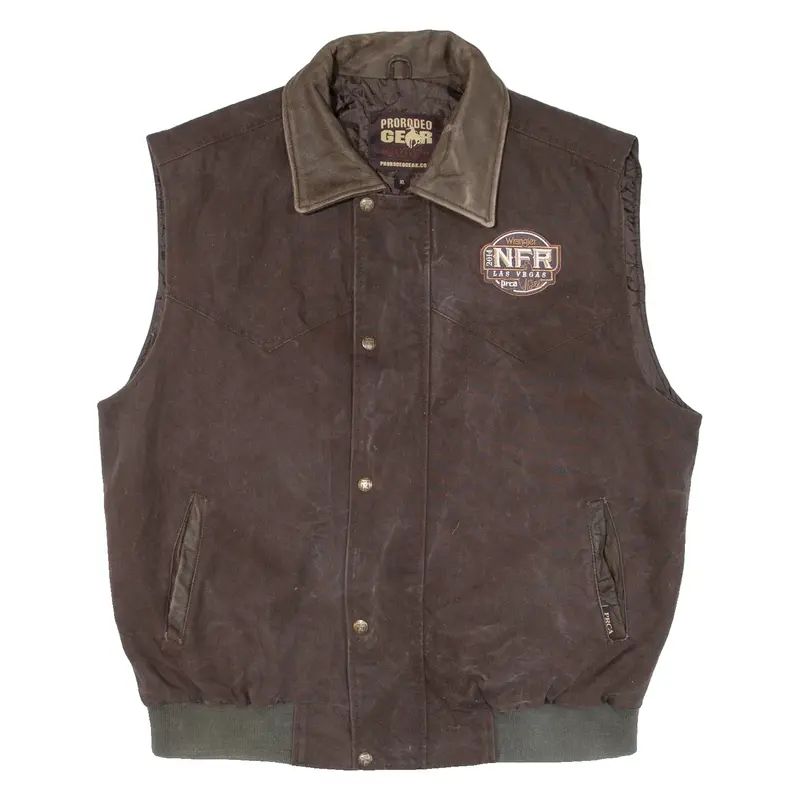 PRO RODEO GEAR Quilted Lined Mens Gilet Brown USA M
