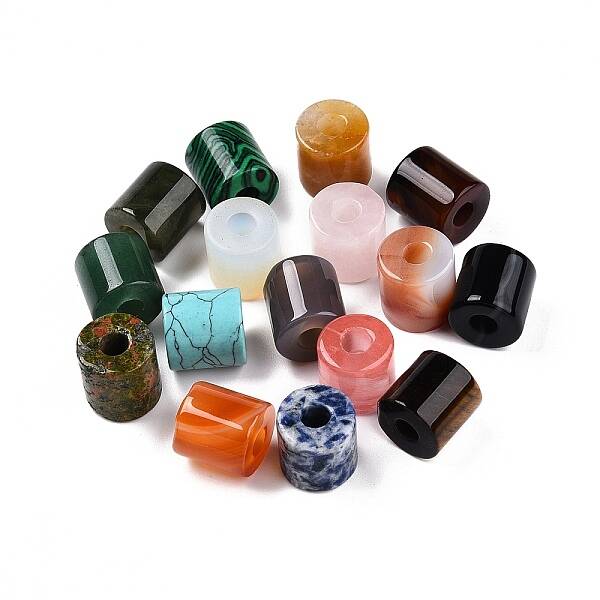 Natural & Synthetic Mixed Stone European Beads