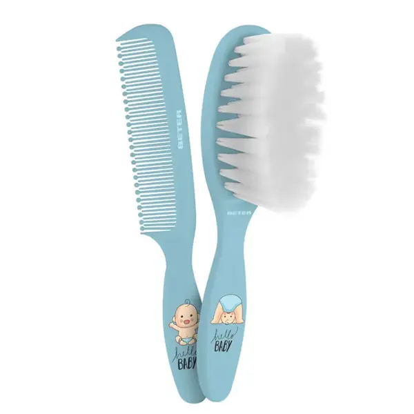 Set spazzola e pettine Beter Baby blu