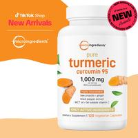 Micro Ingredients Turmeric Curcumin 1,000mg | 95% Curcuminoids with Black Pepper & MCT Oil for Ultimate Absorption, No Filler...