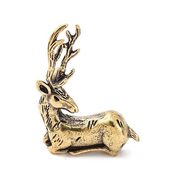 Brass Christmas Elk Display Decoration