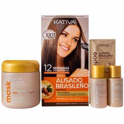 Brazilian hair straightening keratin set KATIVA