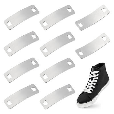 10Pcs 304 Stainless Steel Shoelace Charms