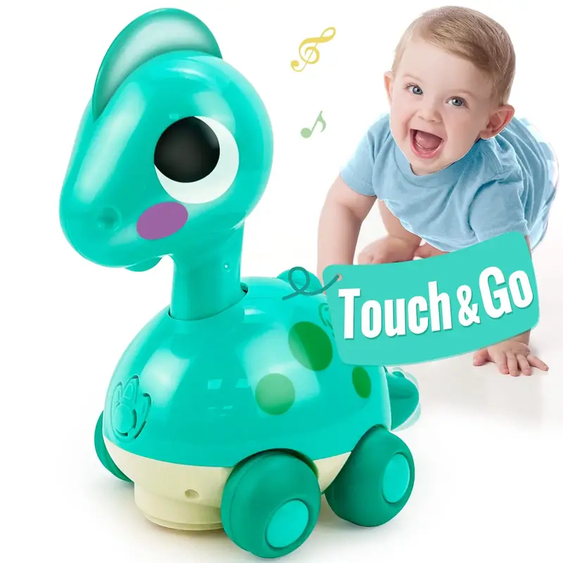 HOLA Crawling Dinosaur Musical Toys, Tummy Time Baby Toy with Music Lights and Motor Activities one Year Old Toys, Infant T...