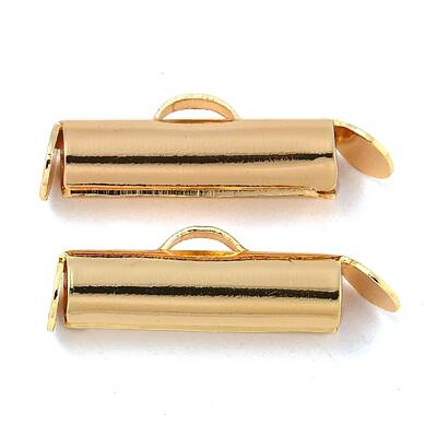 Brass Slide On End Clasp Tubes