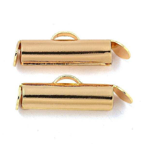 Brass Slide On End Clasp Tubes
