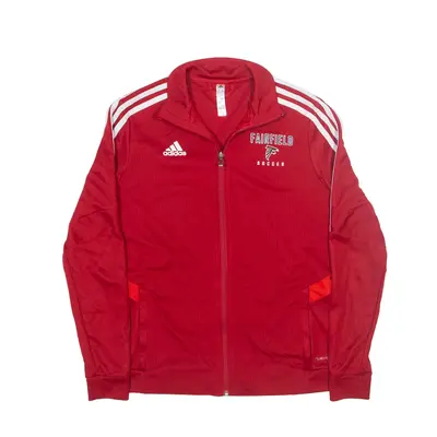 ADIDAS Fairfield Soccer ClimaLite Track USA Jacket Red Womens S