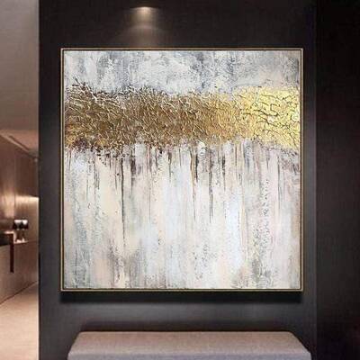 Abstract Gold Leaf Painting Acrylic Paintings On Canvas | RADIANCE