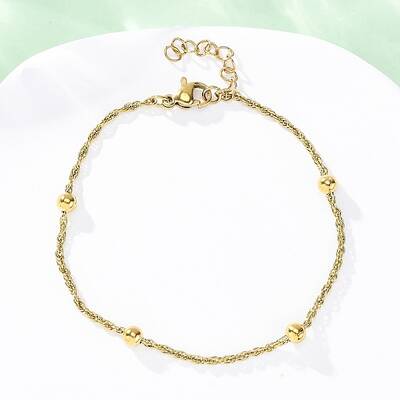 304 Stainless Steel Rope Chain Bracelets for Women