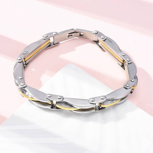 304 Stainless Steel Link Chain Bracelets for Women Men