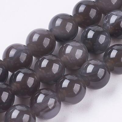 Natural Ice Obsidian Bead Strands