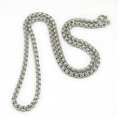 Non-Tarnish Trendy Men's 201 Stainless Steel Box Chain Necklaces