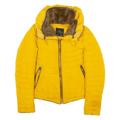 ZARA BASIC Insulated Puffer Jacket Yellow Womens XS