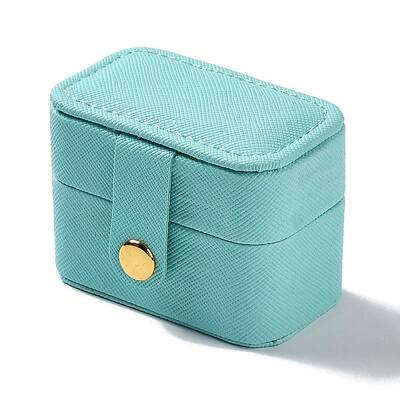 Rectangle PU Leather Jewelry Ring Storage Boxes