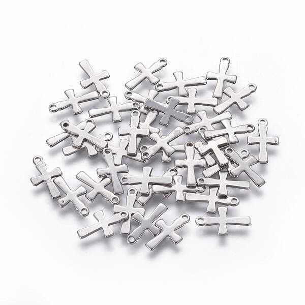 Tarnish Resistant 304 Stainless Steel Tiny Cross Charms