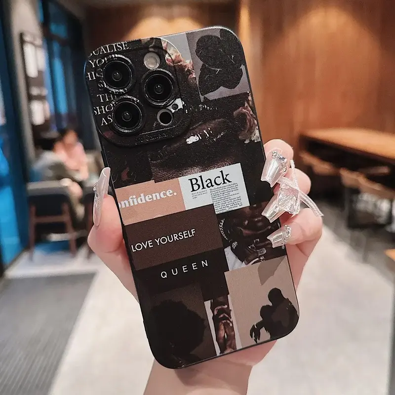 Abstract Figure Pattern Phone Case, 1 Count Anti-fall Decorative Phone Protector Cover, Phone Accessories Compatible With iPh...