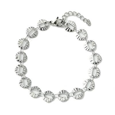Non-Tarnish 304 Stainless Steel Round Link Bracelets for Women