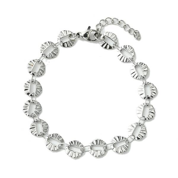 Non-Tarnish 304 Stainless Steel Round Link Bracelets for Women