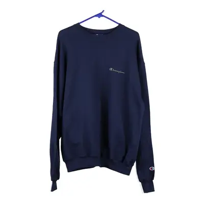 Champion Sweatshirt - Large Blue Cotton Blend
