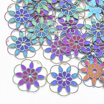 Ion Plating(IP) 304 Stainless Steel Filigree Pendants