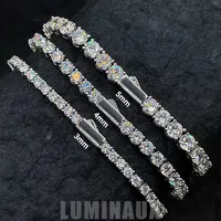 [LUMI83] Classic AAAAA+ Tennis Chain Bracelt for Women Men D Color VVS Round Cut 4mm-5mm Bracelet for Men, Jewelry for Men Wo...