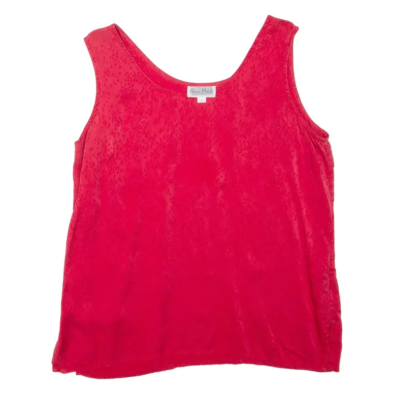 GINA MONTI Womens Printed Vest Red Sleeveless Spotted XL