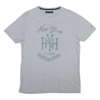 TOMMY HILFIGER New York Mens T-Shirt Grey L