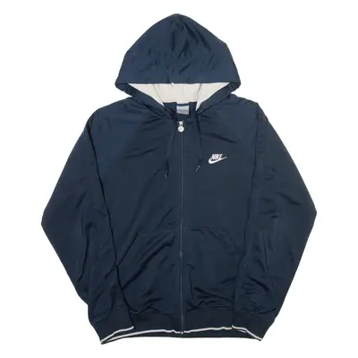 NIKE Mens Blue Hoodie Full Zip M