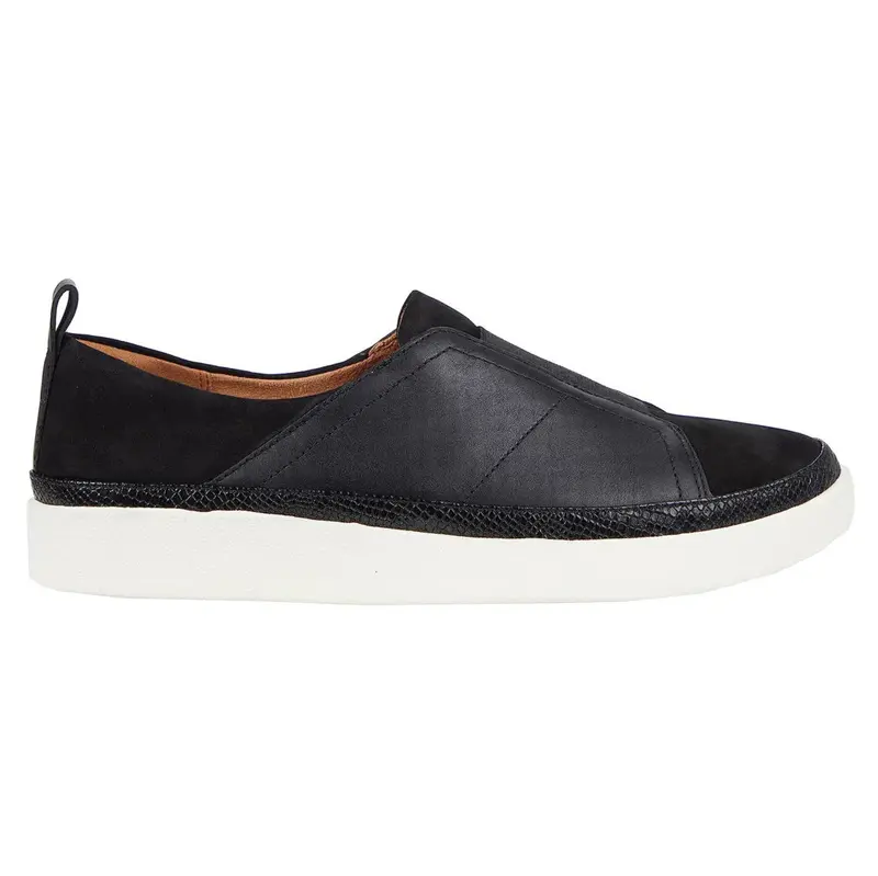 Vionic Zinah Leather Women's Slip On Shoes - Black - Size:US 7 Women