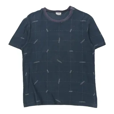 Iceberg Jeans Graphic T-Shirt - Medium Blue Cotton
