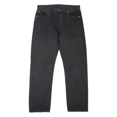 LEVI'S 501 Jeans Mens Black Regular Straight W36 L32