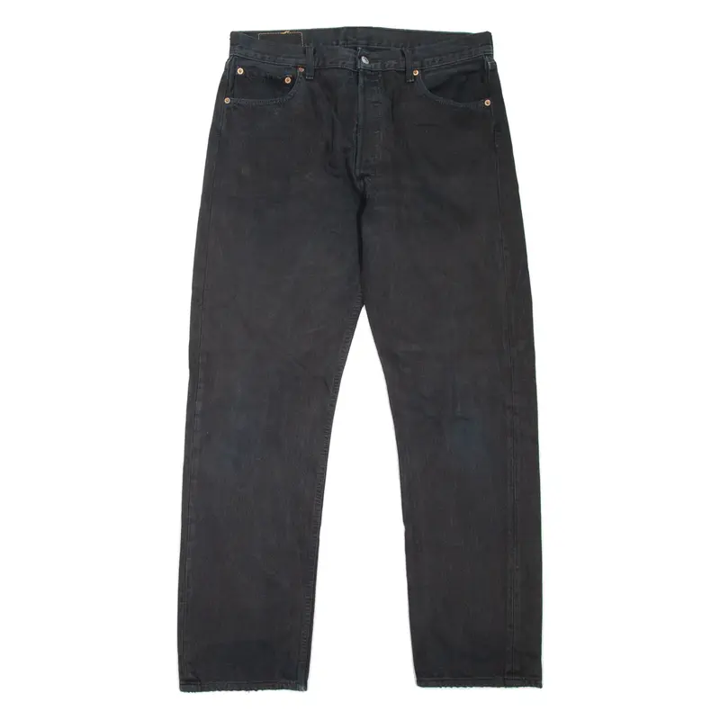 LEVI'S 501 Jeans Mens Black Regular Straight W36 L32