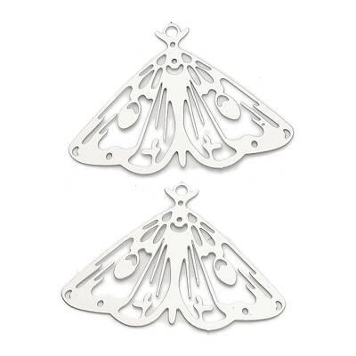 201 Stainless Steel Etched Metal Embellishments Pendants