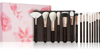ZOEVA The Artists Set Rose Golden Edition Travel Brush Set with Case