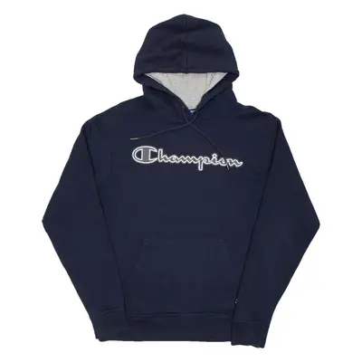 CHAMPION Mens Blue Hoodie M