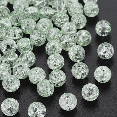 Transparent Crackle Acrylic Beads