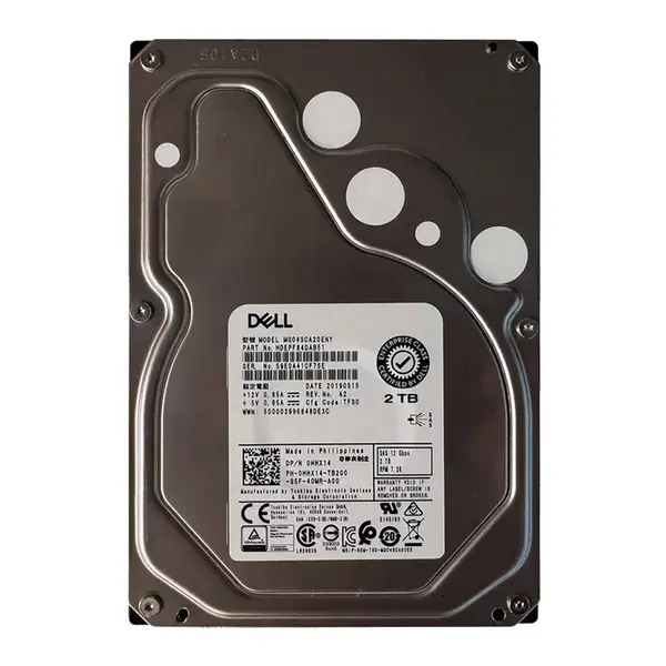 0HHX14 Dell 2TB 12Gb/s SAS 7200 3.5-inch 128MB Hard Drive
