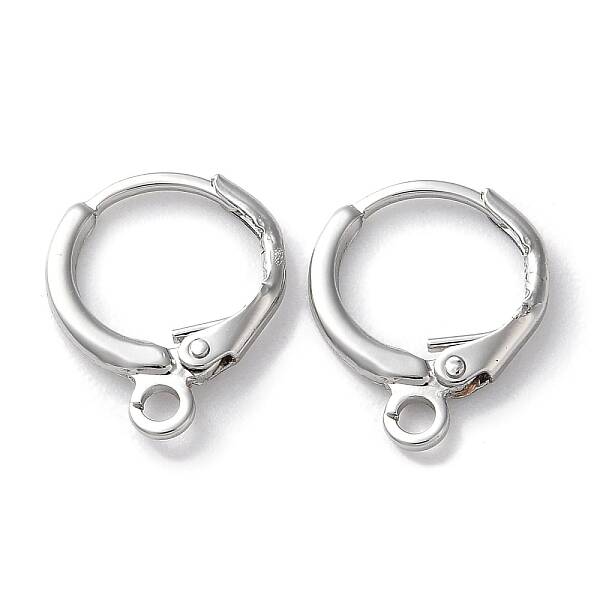 Rack Plating Brass Hoop Earring Settings