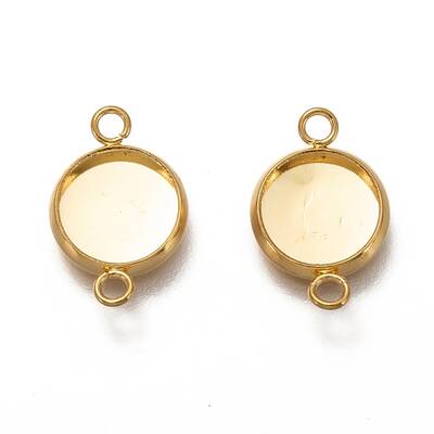 304 Stainless Steel Cabochon Connector Settings