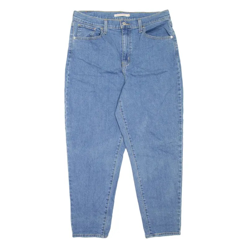 LEVI'S High Waisted Womens Jeans Blue Regular Mom W32 L27