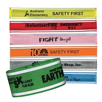 250 Custom Nylon Reflective Snap Band - Safety & Adjustable