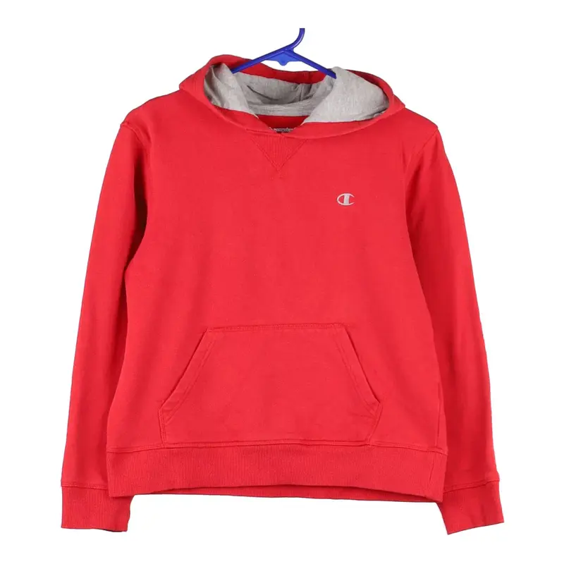 Age 12-14 Champion Hoodie - Large Red Cotton