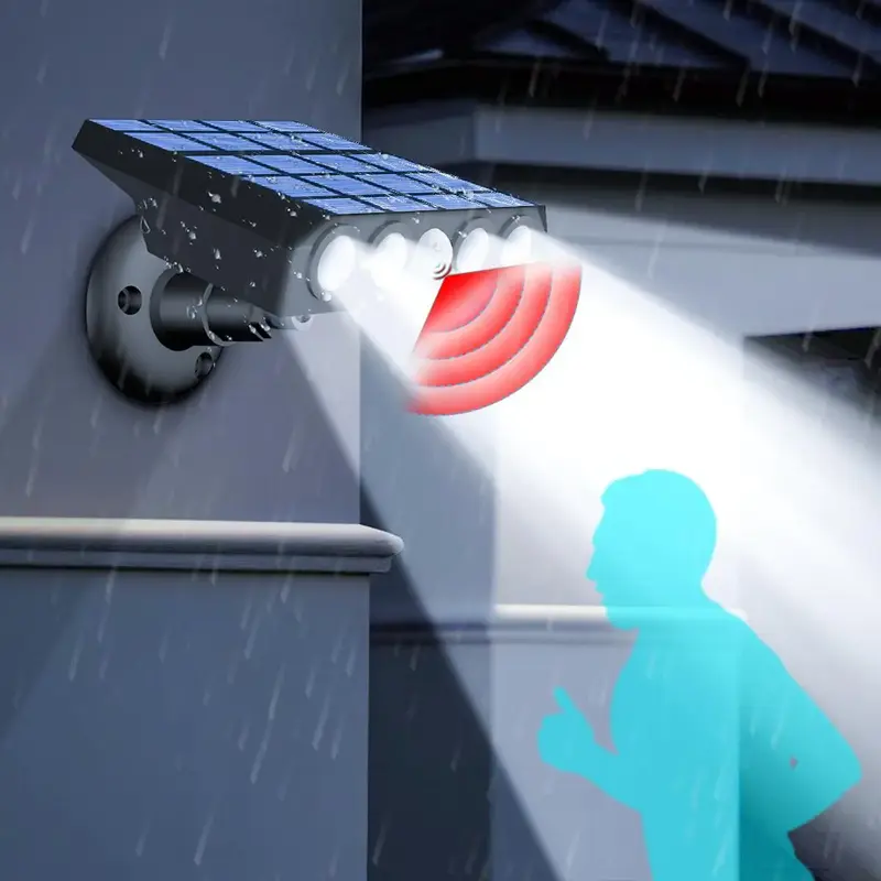 3000lm Solar LED Security Light, Ip65 Waterproof Pir Motion Sensor, Auto On/off, Rechargeable Battery, Outdoor Garden Pathway...